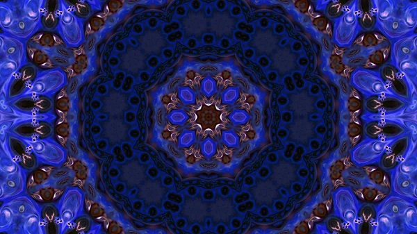 Soyut boya fırça mürekkep patlayabilir formanın düzgün kavramı simetrik desen süs dekoratif Kaleidoscope hareketi geometrik daire ve yıldız şekli