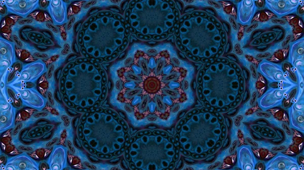 Soyut boya fırça mürekkep patlayabilir formanın düzgün kavramı simetrik desen süs dekoratif Kaleidoscope hareketi geometrik daire ve yıldız şekli