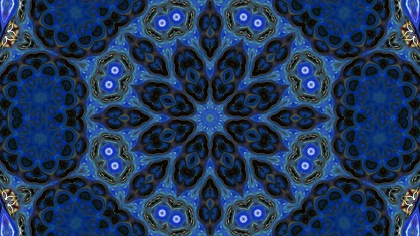 Soyut boya fırça mürekkep patlayabilir formanın düzgün kavramı simetrik desen süs dekoratif Kaleidoscope hareketi geometrik daire ve yıldız şekli