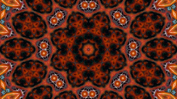 Soyut boya fırça mürekkep patlayabilir formanın düzgün kavramı simetrik desen süs dekoratif Kaleidoscope hareketi geometrik daire ve yıldız şekli