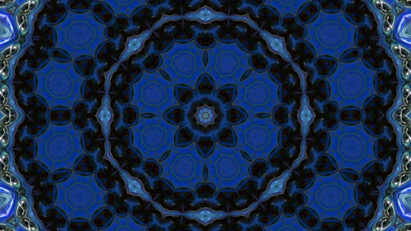 Soyut boya fırça mürekkep patlayabilir formanın düzgün kavramı simetrik desen süs dekoratif Kaleidoscope hareketi geometrik daire ve yıldız şekli