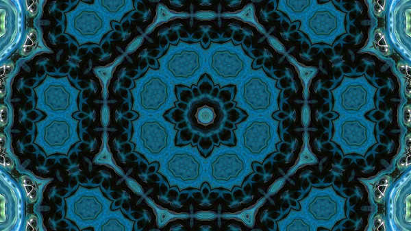 Soyut boya fırça mürekkep patlayabilir formanın düzgün kavramı simetrik desen süs dekoratif Kaleidoscope hareketi geometrik daire ve yıldız şekli