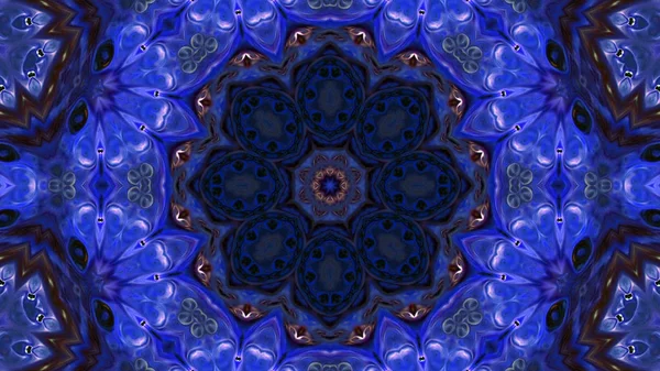 Soyut boya fırça mürekkep patlayabilir formanın düzgün kavramı simetrik desen süs dekoratif Kaleidoscope hareketi geometrik daire ve yıldız şekli