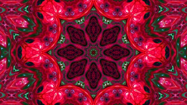 Soyut boya fırça mürekkep patlayabilir formanın düzgün kavramı simetrik desen süs dekoratif Kaleidoscope hareketi geometrik daire ve yıldız şekli