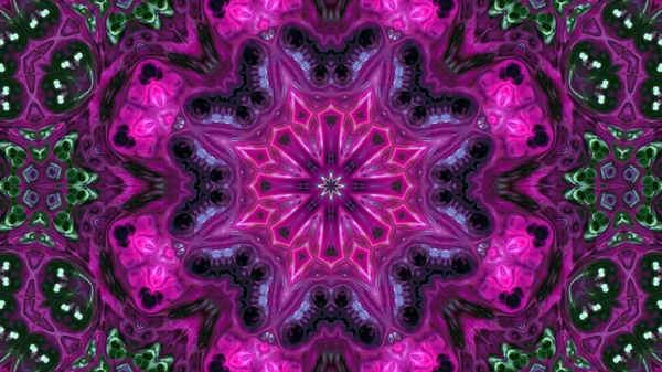 Soyut boya fırça mürekkep patlayabilir formanın düzgün kavramı simetrik desen süs dekoratif Kaleidoscope hareketi geometrik daire ve yıldız şekli