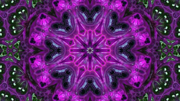 Soyut boya fırça mürekkep patlayabilir formanın düzgün kavramı simetrik desen süs dekoratif Kaleidoscope hareketi geometrik daire ve yıldız şekli