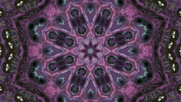 Soyut boya fırça mürekkep patlayabilir formanın düzgün kavramı simetrik desen süs dekoratif Kaleidoscope hareketi geometrik daire ve yıldız şekli