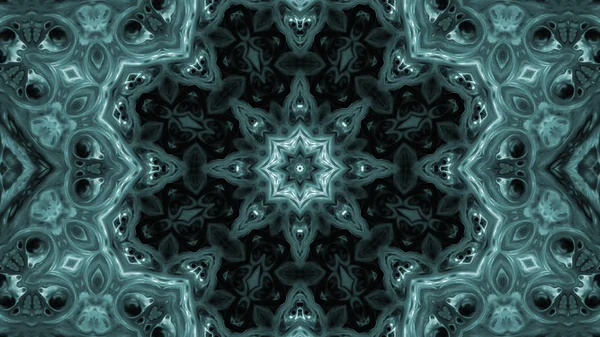 Soyut boya fırça mürekkep patlayabilir formanın düzgün kavramı simetrik desen süs dekoratif Kaleidoscope hareketi geometrik daire ve yıldız şekli