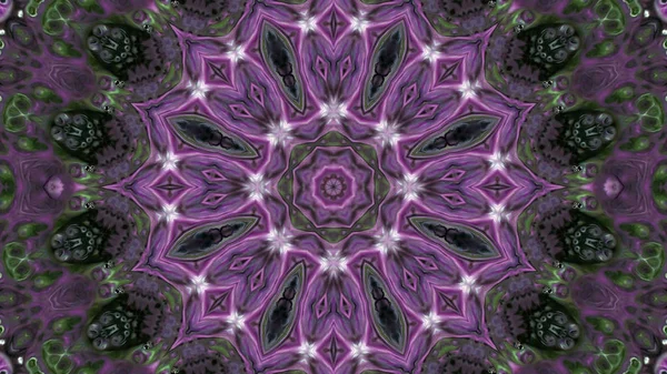 Soyut boya fırça mürekkep patlayabilir formanın düzgün kavramı simetrik desen süs dekoratif Kaleidoscope hareketi geometrik daire ve yıldız şekli