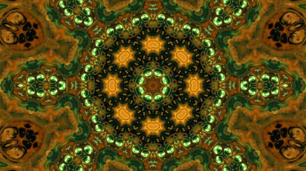 Soyut boya fırça mürekkep patlayabilir formanın düzgün kavramı simetrik desen süs dekoratif Kaleidoscope hareketi geometrik daire ve yıldız şekli