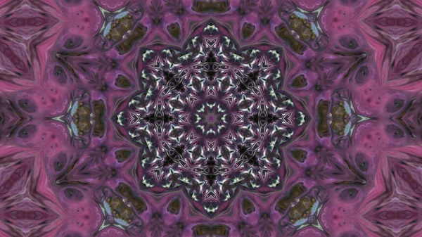 Soyut boya fırça mürekkep patlayabilir formanın düzgün kavramı simetrik desen süs dekoratif Kaleidoscope hareketi geometrik daire ve yıldız şekli