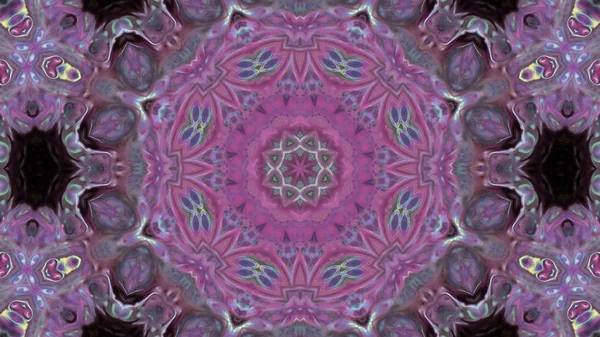 Soyut boya fırça mürekkep patlayabilir formanın düzgün kavramı simetrik desen süs dekoratif Kaleidoscope hareketi geometrik daire ve yıldız şekli