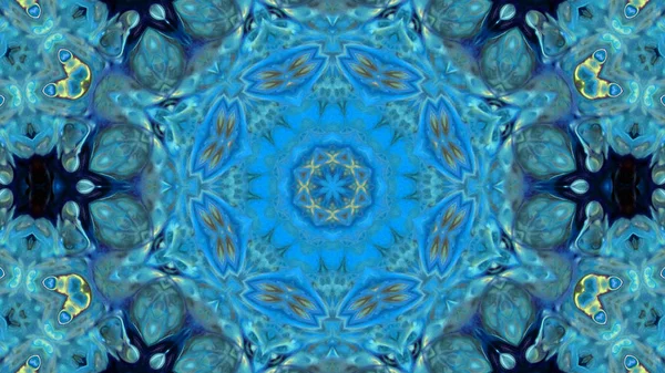 Soyut boya fırça mürekkep patlayabilir formanın düzgün kavramı simetrik desen süs dekoratif Kaleidoscope hareketi geometrik daire ve yıldız şekli