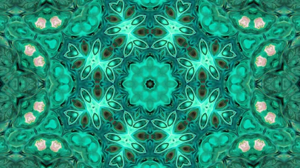 Soyut boya fırça mürekkep patlayabilir formanın düzgün kavramı simetrik desen süs dekoratif Kaleidoscope hareketi geometrik daire ve yıldız şekli