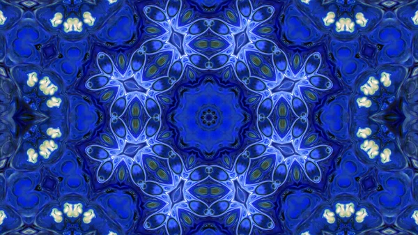 Soyut boya fırça mürekkep patlayabilir formanın düzgün kavramı simetrik desen süs dekoratif Kaleidoscope hareketi geometrik daire ve yıldız şekli