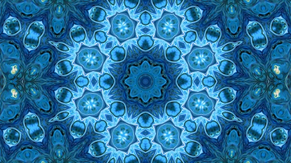 Soyut boya fırça mürekkep patlayabilir formanın düzgün kavramı simetrik desen süs dekoratif Kaleidoscope hareketi geometrik daire ve yıldız şekli