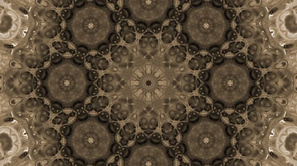 Soyut boya fırça mürekkep patlayabilir formanın düzgün kavramı simetrik desen süs dekoratif Kaleidoscope hareketi geometrik daire ve yıldız şekli