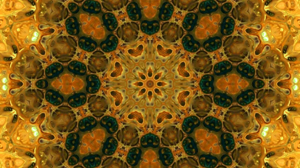 Soyut boya fırça mürekkep patlayabilir formanın düzgün kavramı simetrik desen süs dekoratif Kaleidoscope hareketi geometrik daire ve yıldız şekli