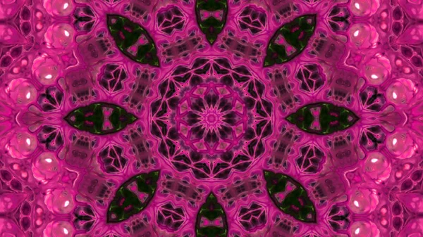 Soyut boya fırça mürekkep patlayabilir formanın düzgün kavramı simetrik desen süs dekoratif Kaleidoscope hareketi geometrik daire ve yıldız şekli