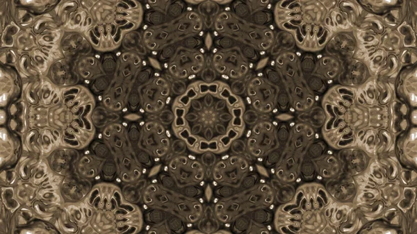 Soyut boya fırça mürekkep patlayabilir formanın düzgün kavramı simetrik desen süs dekoratif Kaleidoscope hareketi geometrik daire ve yıldız şekli