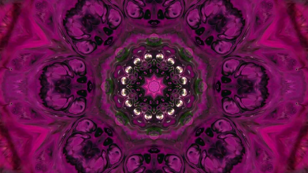 Soyut boya fırça mürekkep patlayabilir formanın düzgün kavramı simetrik desen süs dekoratif Kaleidoscope hareketi geometrik daire ve yıldız şekli