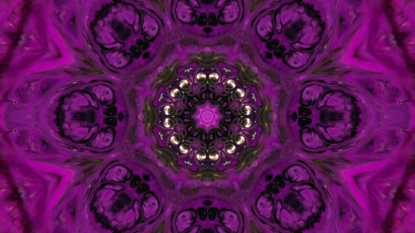 Soyut boya fırça mürekkep patlayabilir formanın düzgün kavramı simetrik desen süs dekoratif Kaleidoscope hareketi geometrik daire ve yıldız şekli