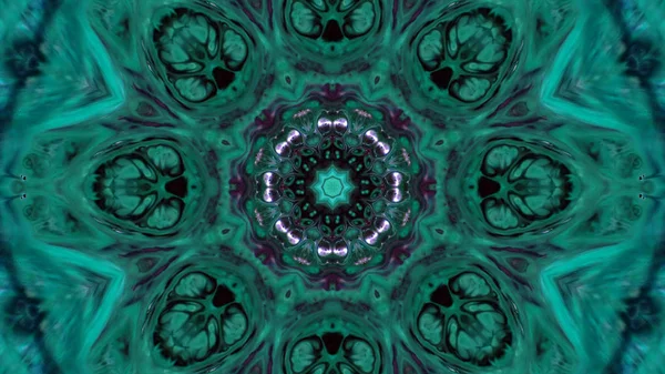 Soyut boya fırça mürekkep patlayabilir formanın düzgün kavramı simetrik desen süs dekoratif Kaleidoscope hareketi geometrik daire ve yıldız şekli