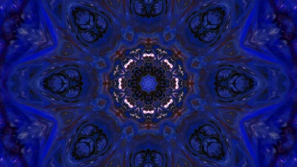 Soyut boya fırça mürekkep patlayabilir formanın düzgün kavramı simetrik desen süs dekoratif Kaleidoscope hareketi geometrik daire ve yıldız şekli