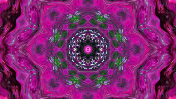 Soyut boya fırça mürekkep patlayabilir formanın düzgün kavramı simetrik desen süs dekoratif Kaleidoscope hareketi geometrik daire ve yıldız şekli