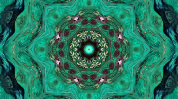 Soyut boya fırça mürekkep patlayabilir formanın düzgün kavramı simetrik desen süs dekoratif Kaleidoscope hareketi geometrik daire ve yıldız şekli