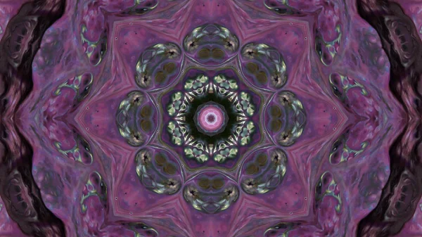 Soyut boya fırça mürekkep patlayabilir formanın düzgün kavramı simetrik desen süs dekoratif Kaleidoscope hareketi geometrik daire ve yıldız şekli