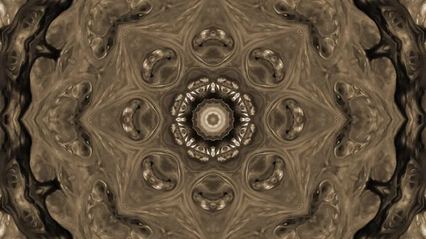 Soyut boya fırça mürekkep patlayabilir formanın düzgün kavramı simetrik desen süs dekoratif Kaleidoscope hareketi geometrik daire ve yıldız şekli