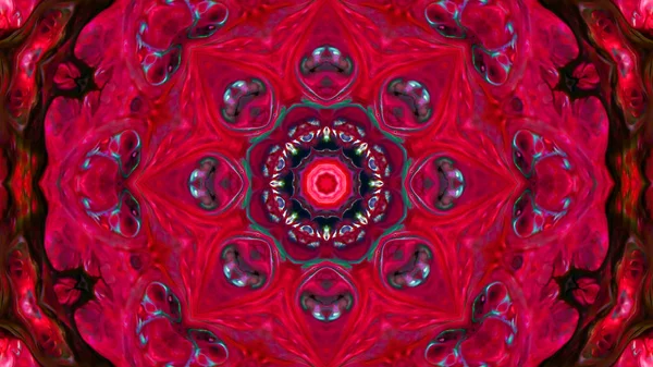 Soyut boya fırça mürekkep patlayabilir formanın düzgün kavramı simetrik desen süs dekoratif Kaleidoscope hareketi geometrik daire ve yıldız şekli