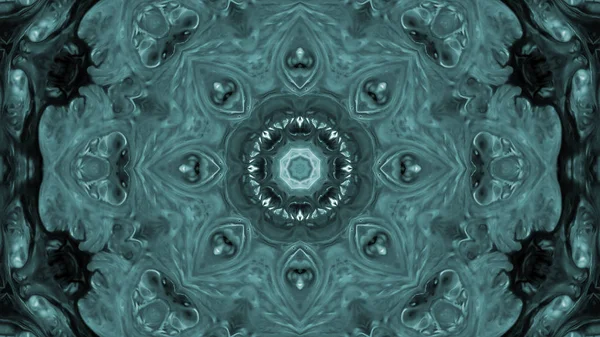 Soyut boya fırça mürekkep patlayabilir formanın düzgün kavramı simetrik desen süs dekoratif Kaleidoscope hareketi geometrik daire ve yıldız şekli