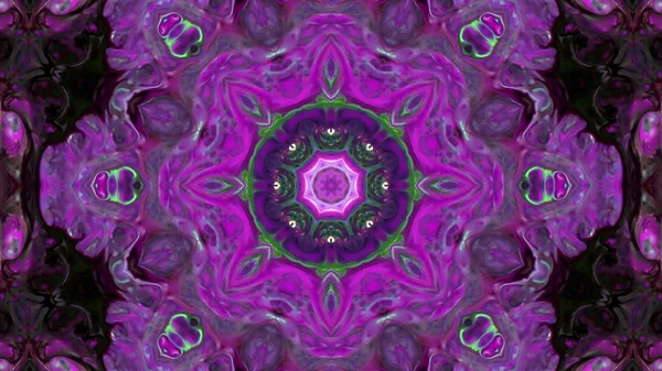 Soyut boya fırça mürekkep patlayabilir formanın düzgün kavramı simetrik desen süs dekoratif Kaleidoscope hareketi geometrik daire ve yıldız şekli