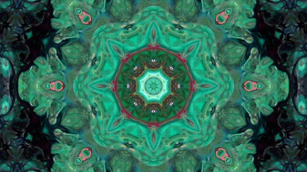 Soyut boya fırça mürekkep patlayabilir formanın düzgün kavramı simetrik desen süs dekoratif Kaleidoscope hareketi geometrik daire ve yıldız şekli