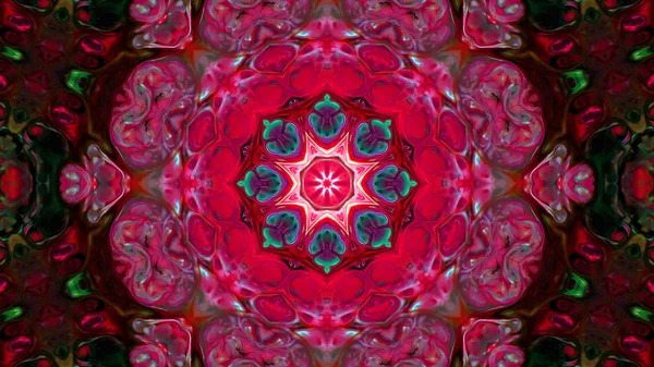 Soyut boya fırça mürekkep patlayabilir formanın düzgün kavramı simetrik desen süs dekoratif Kaleidoscope hareketi geometrik daire ve yıldız şekli