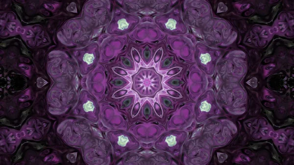 Soyut boya fırça mürekkep patlayabilir formanın düzgün kavramı simetrik desen süs dekoratif Kaleidoscope hareketi geometrik daire ve yıldız şekli