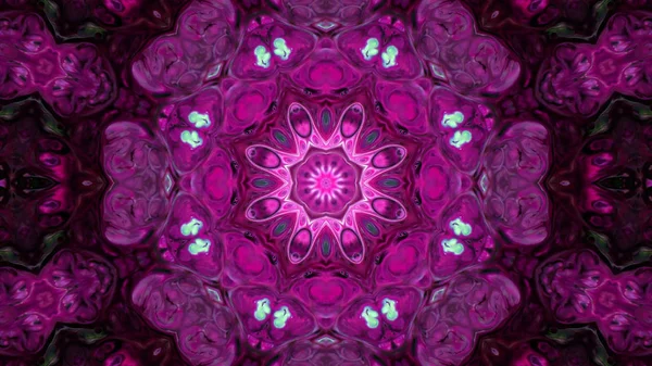 Soyut boya fırça mürekkep patlayabilir formanın düzgün kavramı simetrik desen süs dekoratif Kaleidoscope hareketi geometrik daire ve yıldız şekli