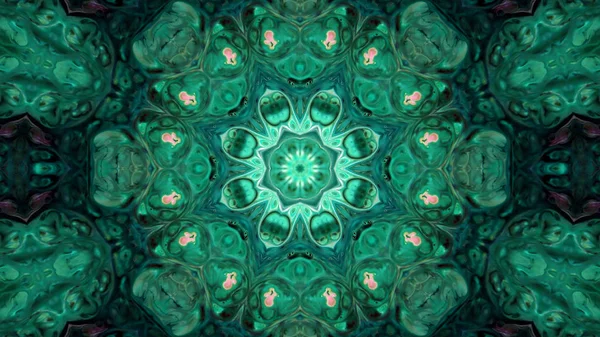 Soyut boya fırça mürekkep patlayabilir formanın düzgün kavramı simetrik desen süs dekoratif Kaleidoscope hareketi geometrik daire ve yıldız şekli