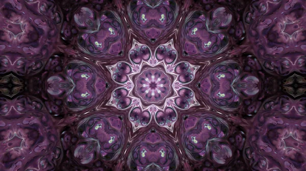 Soyut boya fırça mürekkep patlayabilir formanın düzgün kavramı simetrik desen süs dekoratif Kaleidoscope hareketi geometrik daire ve yıldız şekli