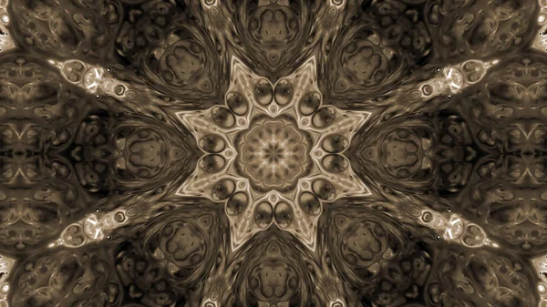 Soyut boya fırça mürekkep patlayabilir formanın düzgün kavramı simetrik desen süs dekoratif Kaleidoscope hareketi geometrik daire ve yıldız şekli