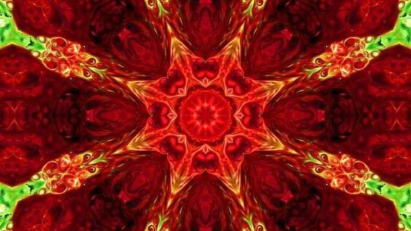 Soyut boya fırça mürekkep patlayabilir formanın düzgün kavramı simetrik desen süs dekoratif Kaleidoscope hareketi geometrik daire ve yıldız şekli