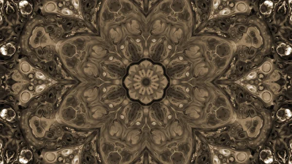 Soyut boya fırça mürekkep patlayabilir formanın düzgün kavramı simetrik desen süs dekoratif Kaleidoscope hareketi geometrik daire ve yıldız şekli