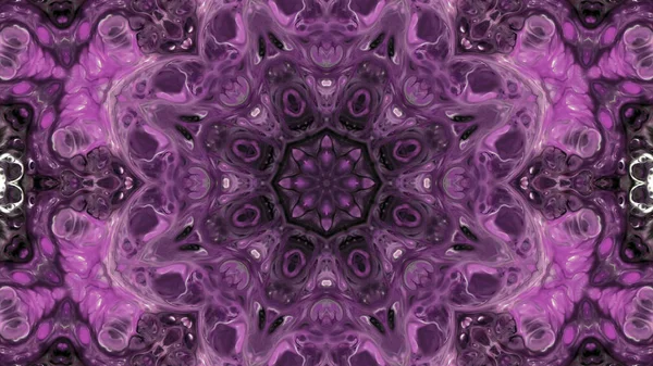 Soyut boya fırça mürekkep patlayabilir formanın düzgün kavramı simetrik desen süs dekoratif Kaleidoscope hareketi geometrik daire ve yıldız şekli