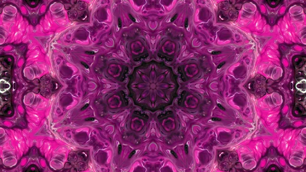 Soyut boya fırça mürekkep patlayabilir formanın düzgün kavramı simetrik desen süs dekoratif Kaleidoscope hareketi geometrik daire ve yıldız şekli