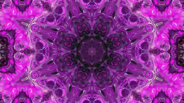 Soyut boya fırça mürekkep patlayabilir formanın düzgün kavramı simetrik desen süs dekoratif Kaleidoscope hareketi geometrik daire ve yıldız şekli