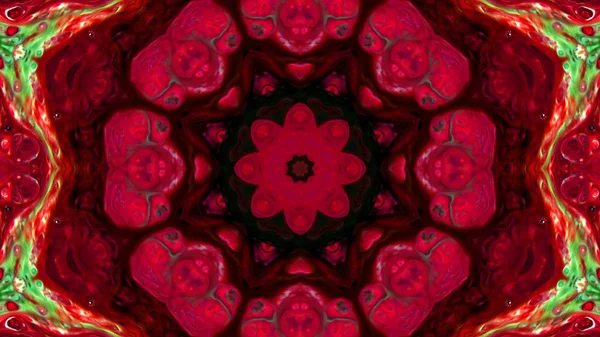 Soyut boya fırça mürekkep patlayabilir formanın düzgün kavramı simetrik desen süs dekoratif Kaleidoscope hareketi geometrik daire ve yıldız şekli