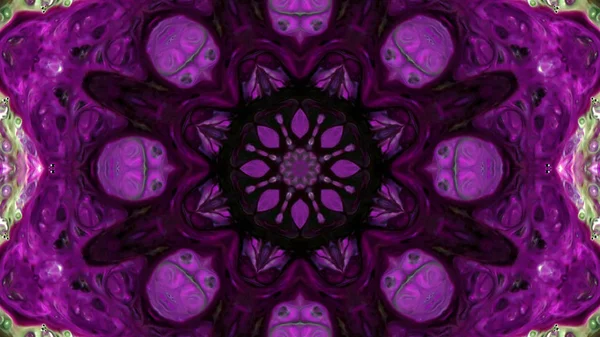 Soyut boya fırça mürekkep patlayabilir formanın düzgün kavramı simetrik desen süs dekoratif Kaleidoscope hareketi geometrik daire ve yıldız şekli