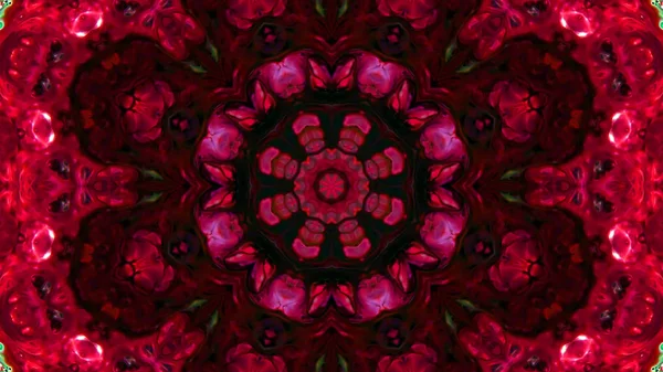 Soyut boya fırça mürekkep patlayabilir formanın düzgün kavramı simetrik desen süs dekoratif Kaleidoscope hareketi geometrik daire ve yıldız şekli